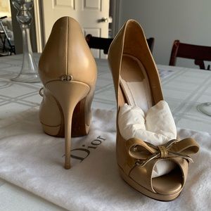 Authentic Christian Dior Nude Shoes - size 38.5
